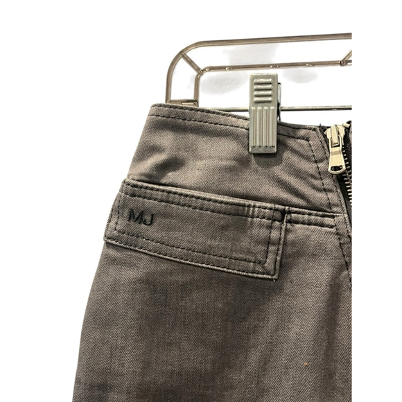 Marc Jacobs Gray Denim Zipper Mini Jean Skirt Size 6 Women's Cotton Blend Grey - Picture 2 of 6